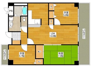 ハルフィー江坂の物件間取画像